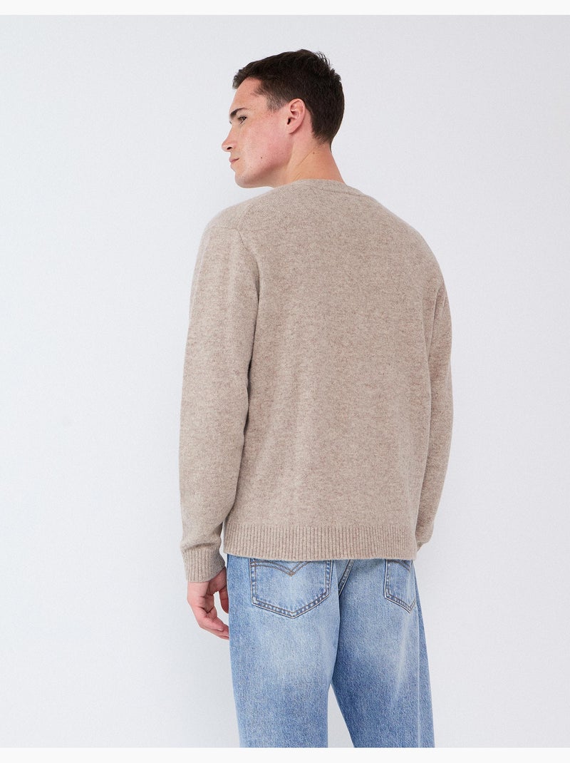 Veste tricotée avec mélange de laine, mo fashion Beige - Kiabi