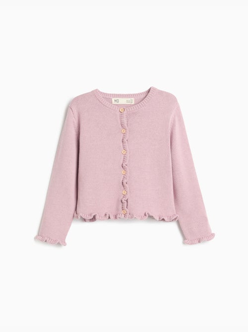 Veste tricotée avec volants, mo fashion - Kiabi Veste tricotée avec volants, mo fashion - Kiabi