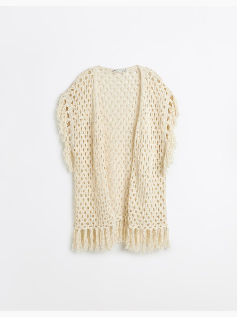 Veste tricotée, MO Fashion Blanc - Kiabi