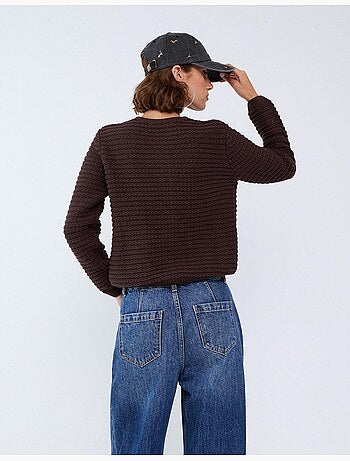 Veste tricotée texturée, mo fashion
