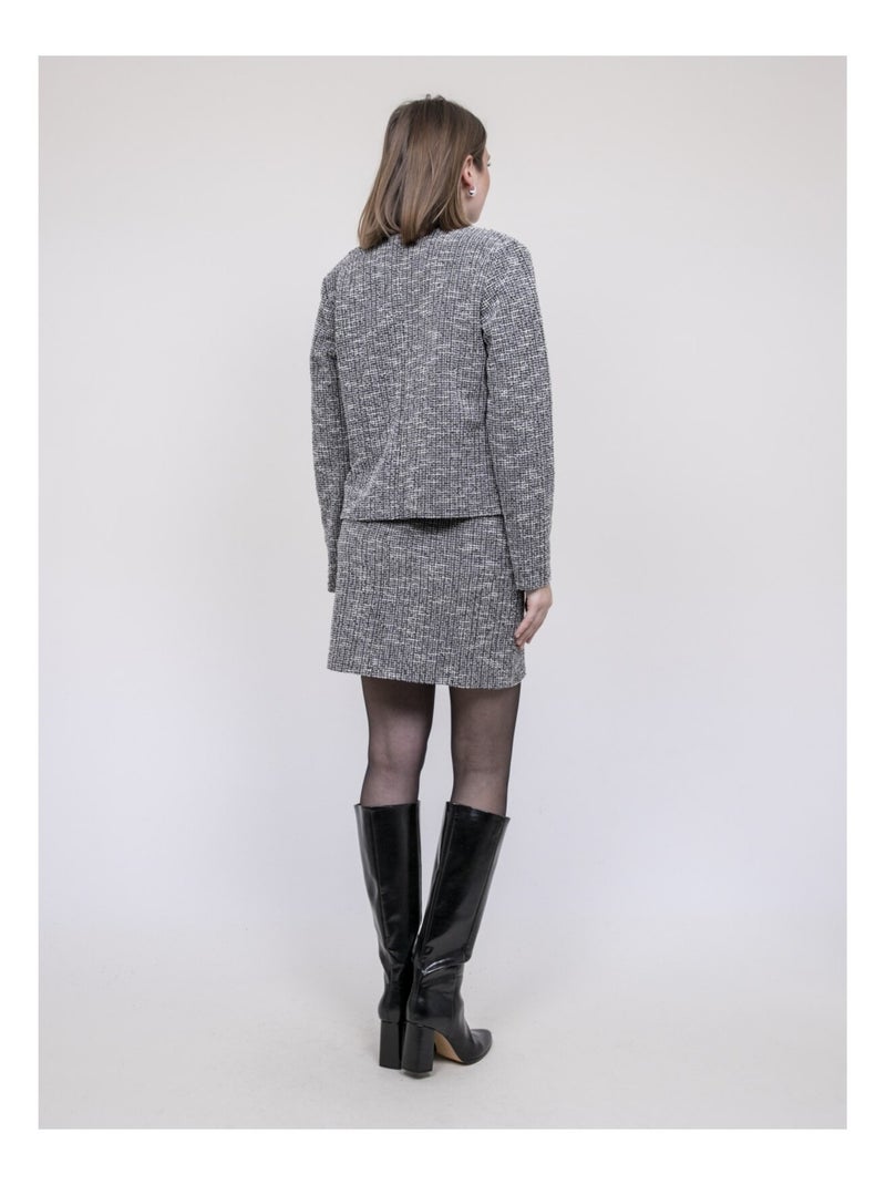 Veste tweed ulgarde Gris - Kiabi