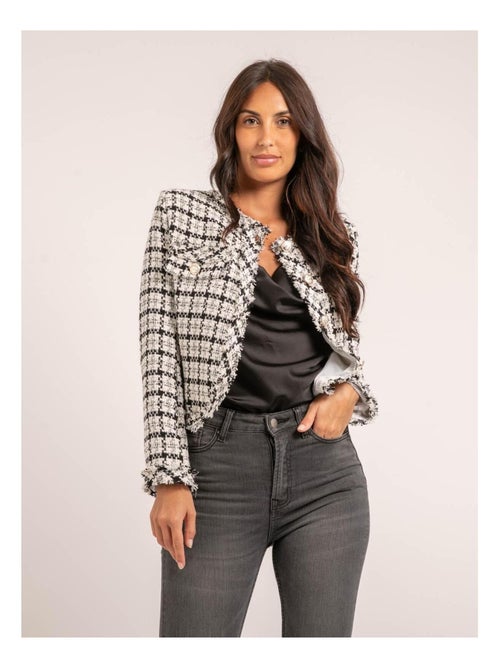 Veste tweed ulman - Kiabi