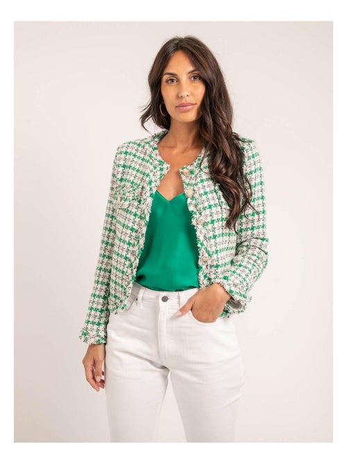 Veste tweed ulman - Kiabi