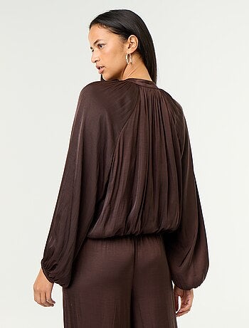 Veste unie satinée forme boule