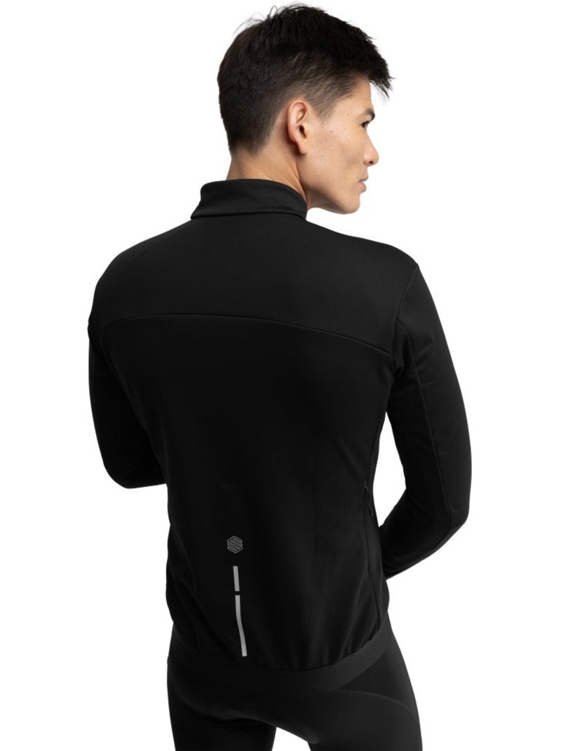 Veste vélo d'hiver softshell homme cyclisme homme core everest Noir - Kiabi