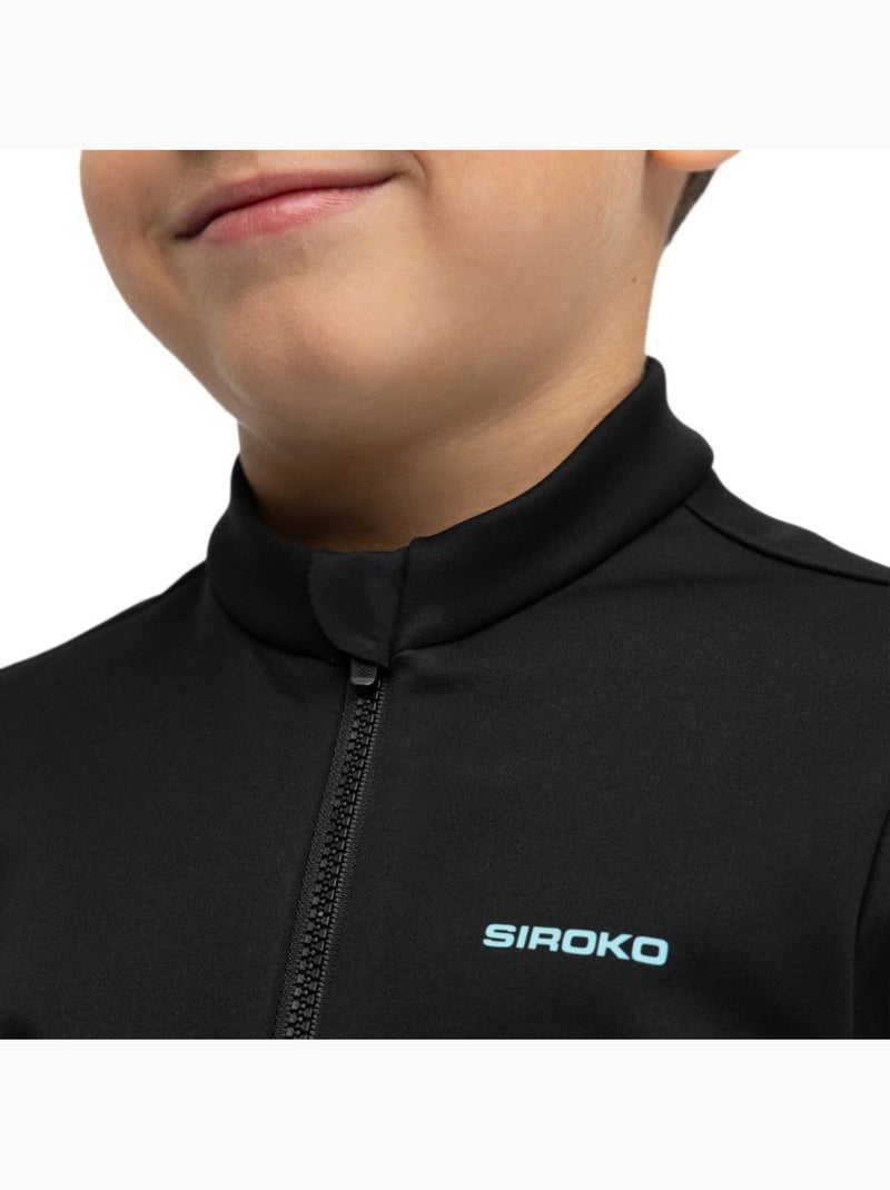 Veste vélo softshell d’hiver garçon cyclisme enfants k-core wheelie Noir - Kiabi