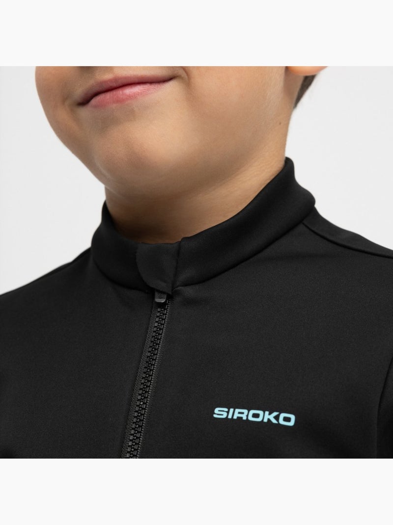 Veste vélo softshell d’hiver garçon cyclisme enfants k-core wheelie Noir - Kiabi