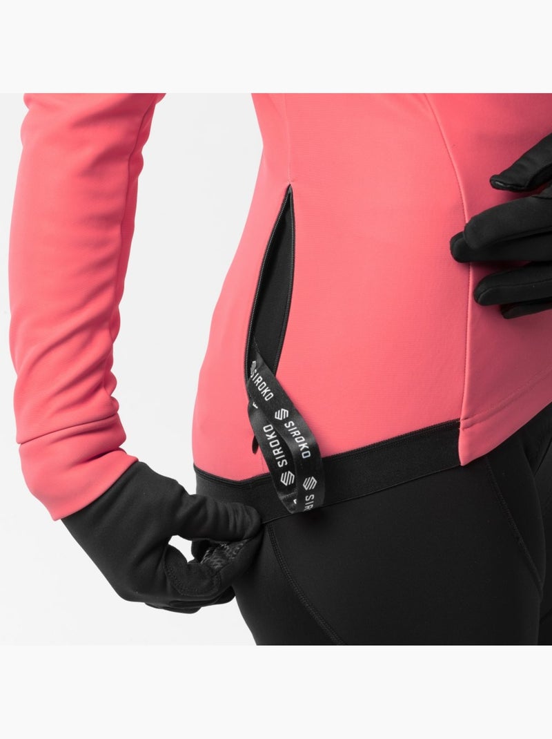 Veste vélo softshell femme cyclisme femme j1 breakaway Corail - Kiabi