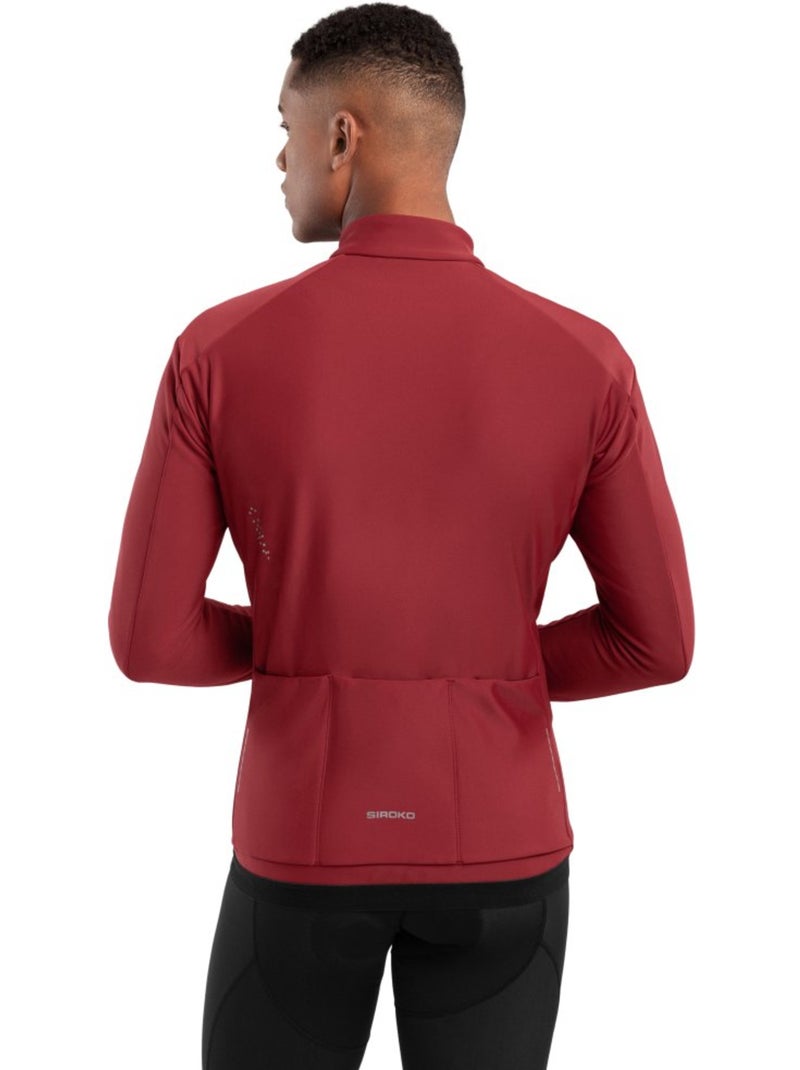 Veste vélo softshell homme cyclisme homme j1 soulor Rouge brique - Kiabi