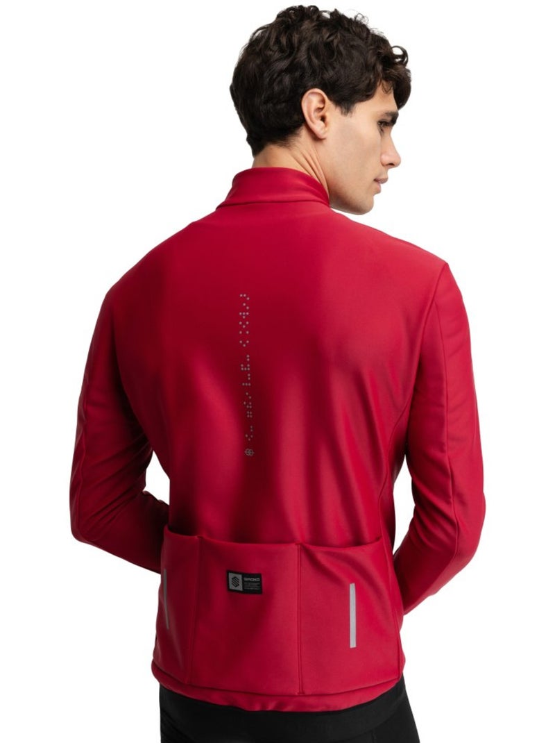 Veste vélo softshell homme cyclisme homme j3 souplesse Rouge - Kiabi