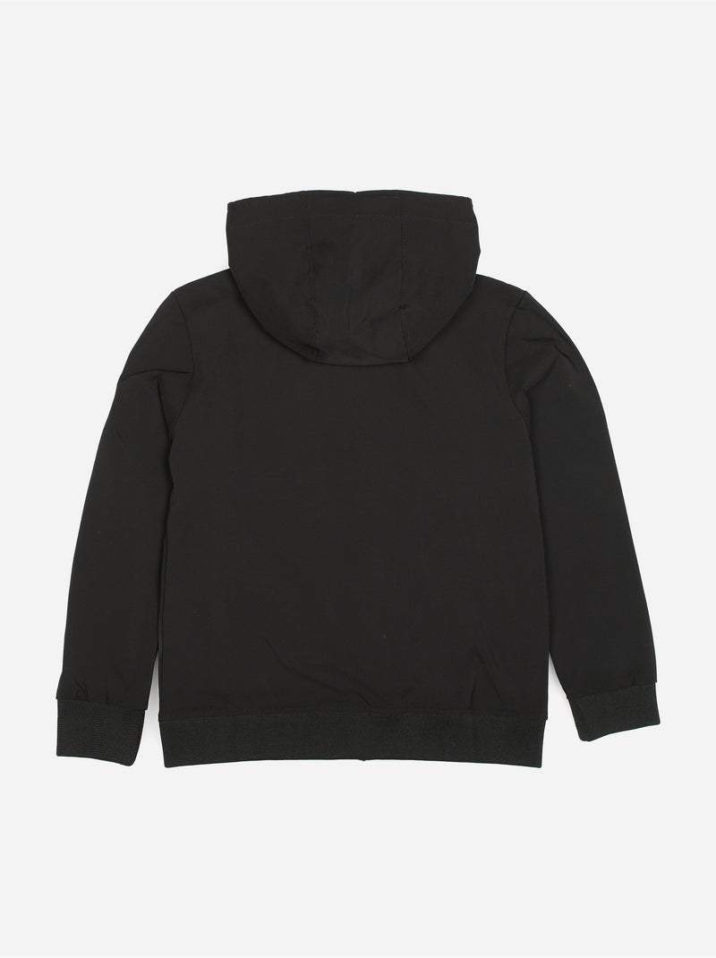 Veste zippé à capuche - Helvetica Noir - Kiabi