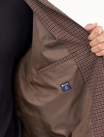 Veste zippée à carreaux