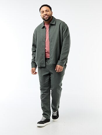 Veste zippée avec col chemise