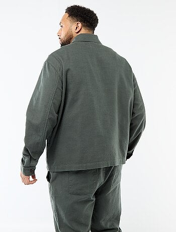 Veste zippée avec col chemise