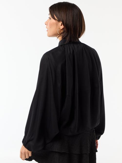 Veste zippée avec manches bouffantes - Kiabi