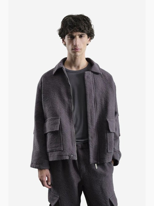 Veste zippée en coton texturé giesto - Kiabi Veste zippée en coton texturé giesto - Kiabi