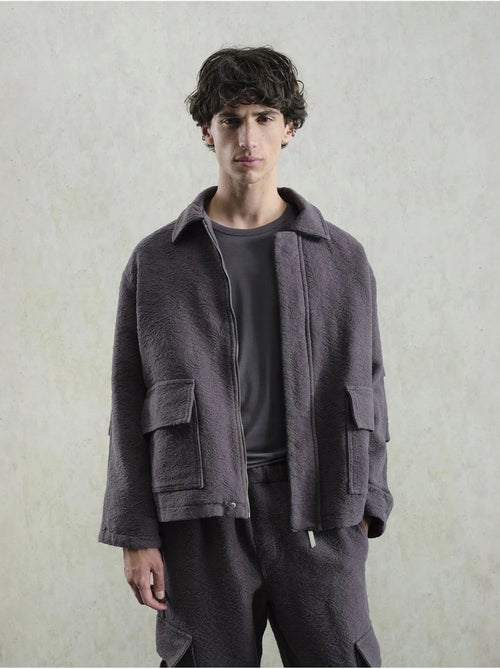 Veste zippée en coton texturé giesto - Kiabi Veste zippée en coton texturé giesto - Kiabi
