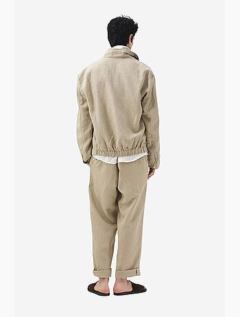 Veste zippée en lyocell et lin giesto