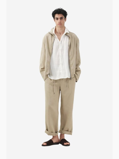 Veste zippée en lyocell et lin giesto - Kiabi