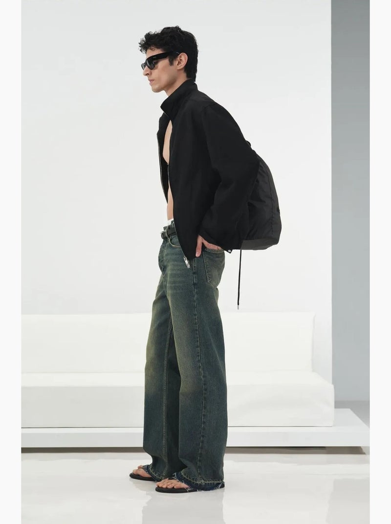 Veste zippée en lyocell et lin giesto Noir - Kiabi