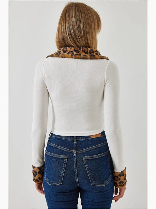Veste zippée en peluche léopard lucci - Kiabi Veste zippée en peluche léopard lucci - Kiabi