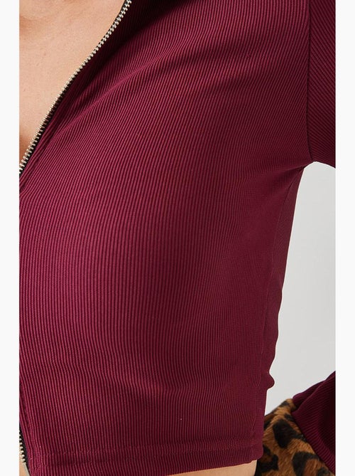 Veste zippée en peluche léopard lucci - Kiabi