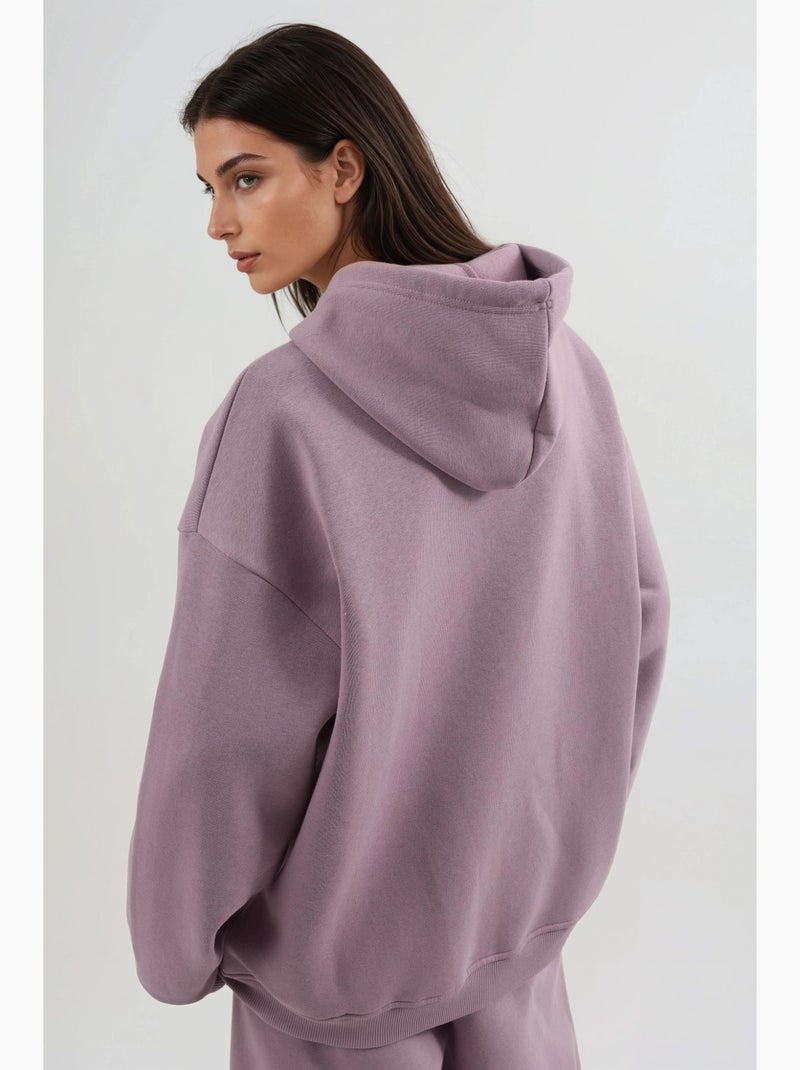 Veste zippée oversize à capuche busem Lavande - Kiabi