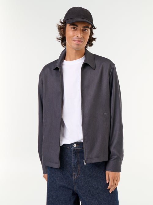 Veste zippée unie - Kiabi