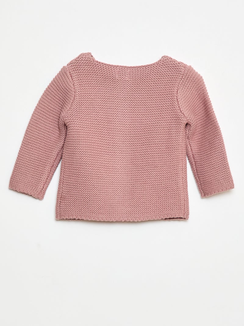 Vestje in eenvoudige ribbelsteek Rose - Kiabi