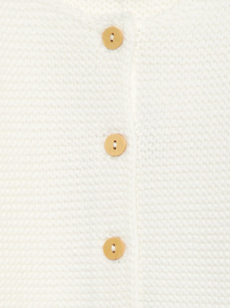 Vestje in eenvoudige ribbelsteek Wit - Kiabi