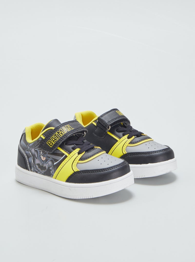 Vetersneakers met klittenband 'Batman' ZWART - Kiabi