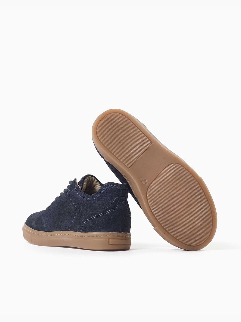 Vetersuède sneakers Blauw Blauw - Kiabi