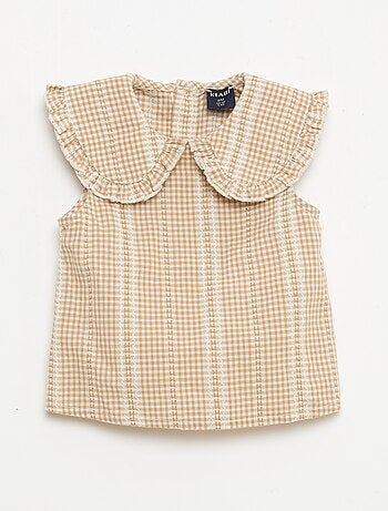 Vichy 2-delige set: blouse en broek