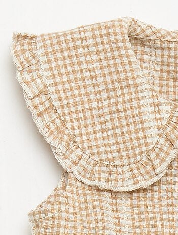 Vichy 2-delige set: blouse en broek
