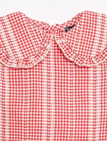 Vichy 2-delige set: blouse en broek