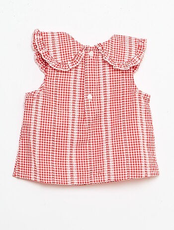 Vichy 2-delige set: blouse en broek