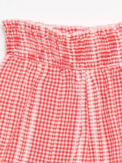 Vichy 2-delige set: blouse en broek - Kiabi