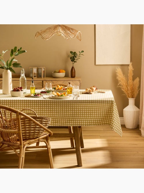 Vichy-katoenen tafelkleed voor een rechthoekige tafel - Kiabi Vichy-katoenen tafelkleed voor een rechthoekige tafel - Kiabi