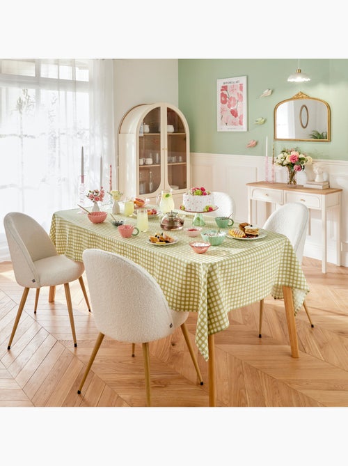 Vichy-katoenen tafelkleed voor een rechthoekige tafel - Kiabi Vichy-katoenen tafelkleed voor een rechthoekige tafel - Kiabi