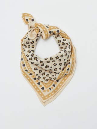 Vierkante foulard met print