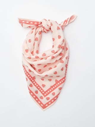 Vierkante foulard met print
