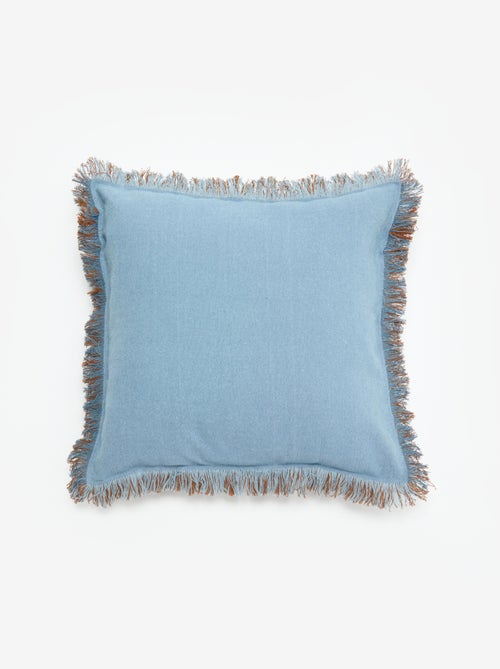 Vierkante kussenhoes met franjes 45 x 45 cm - Kiabi
