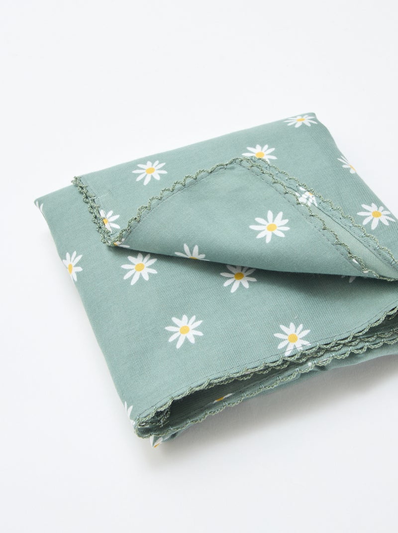 Vierkante sjaal met print Groen - Kiabi