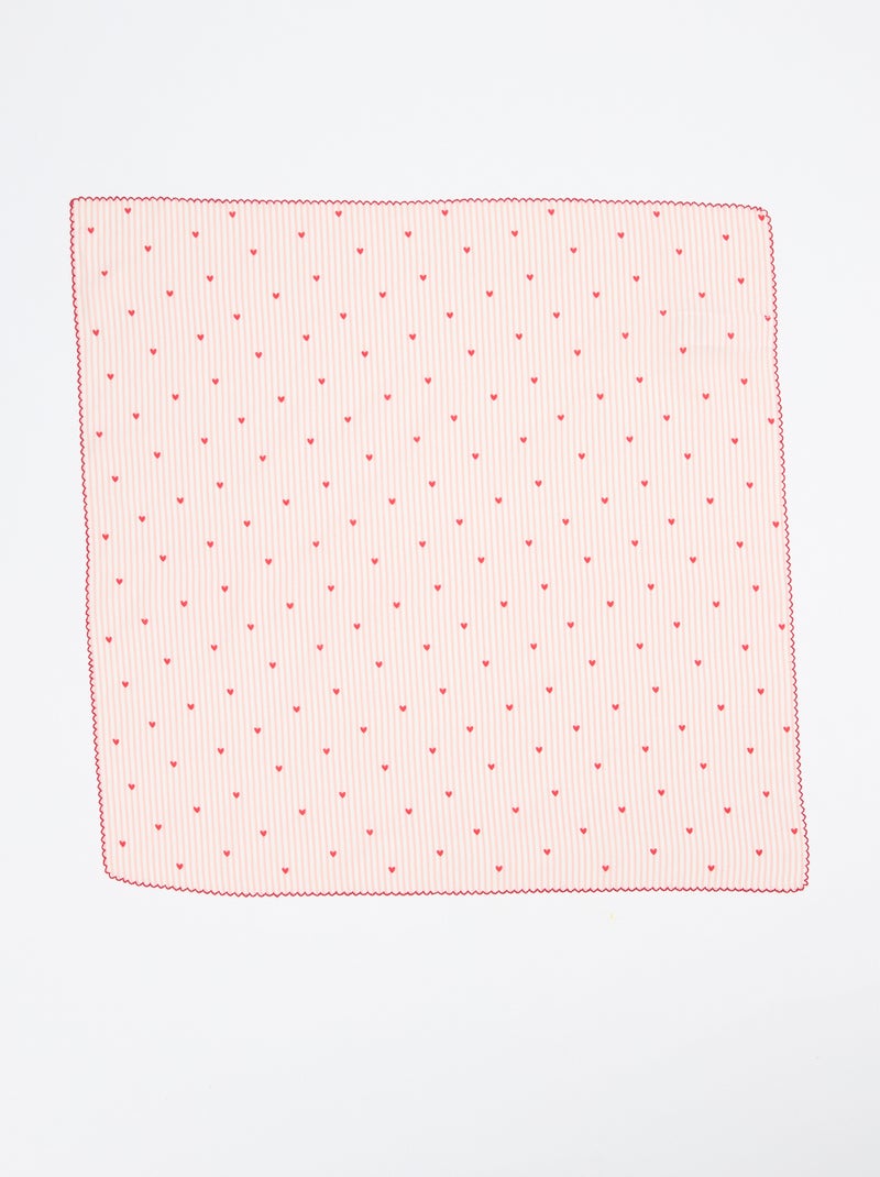 Vierkante sjaal met print Rose - Kiabi