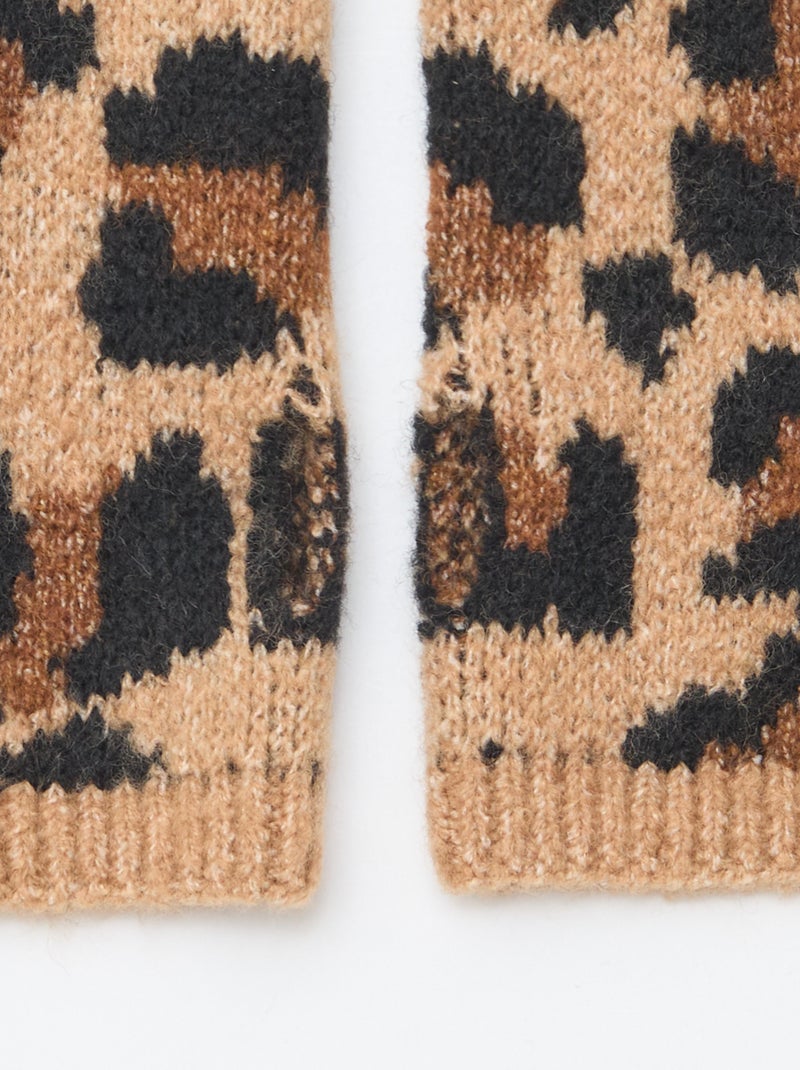 Vingerloze handschoenen Bruin - Kiabi