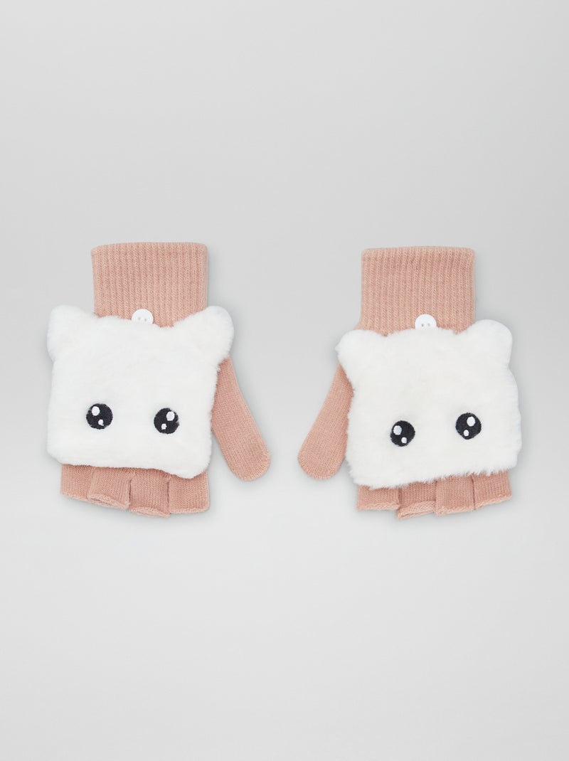 Vingerloze handschoenen met schapenvacht effect ROSE - Kiabi