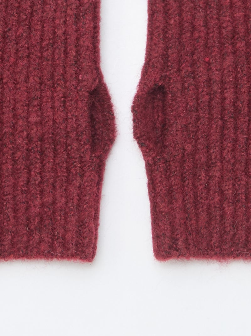 Vingerloze handschoenen Rood - Kiabi