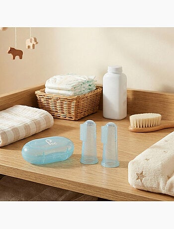 Vingertandenborstel silicone baby set 2