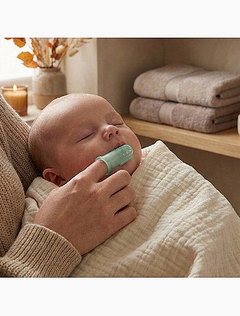 Vingertandenborstel silicone baby set 2