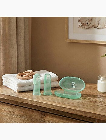 Vingertandenborstel silicone baby set 2
